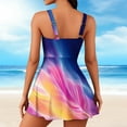 thumbnail image 4 of DISKEBUISS Women's Swimwear Sleeveless Summer Print Bathing Suit Backless Slim Swimdress Swimsuits, 4 of 5