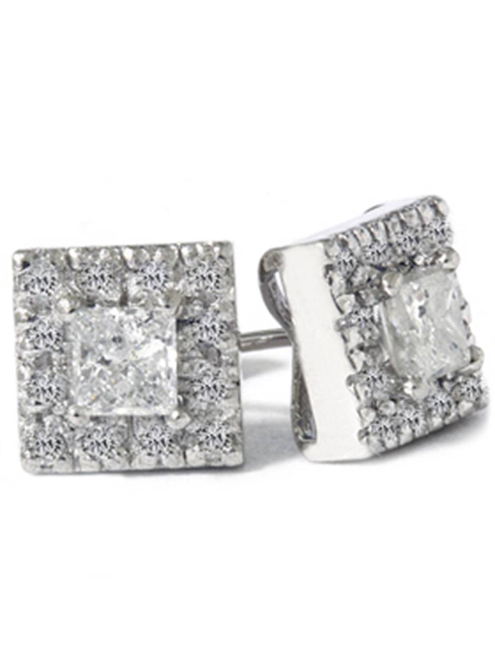 Pompeii3 3/4ct Diamond Studs Earrings White Gold