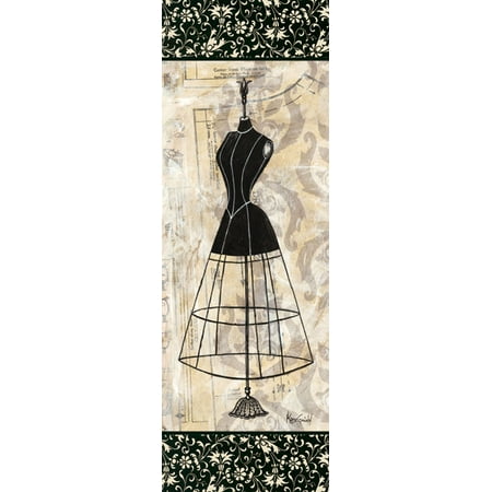 French Ad Poster - Dress Form Panel II - Mini Picture Sign Awesome Ad Advertisement Fashion Cool French Dorm Decor 6X18