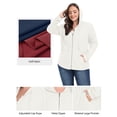 thumbnail image 3 of Gleelist Women's Full Zip Up Hoodie Sweatshirts Plus Size Long Sleeve Oversized Casual Hoodies Sweatshirt Jackets with Pockets(1X-5X), 3 of 8