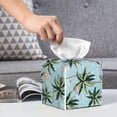 thumbnail image 6 of Sikiie Flamingos And Palms Leather Tissue Box Cover Square, tissue box holder, Tissue Box with Bottom Belt-5.2”x5.2”x5.2”, 6 of 7