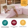thumbnail image 5 of Open Box MeowBaby 4 Element Baby Foam Blocks Ball Pit w/100 Balls, Powder Pink, 5 of 8