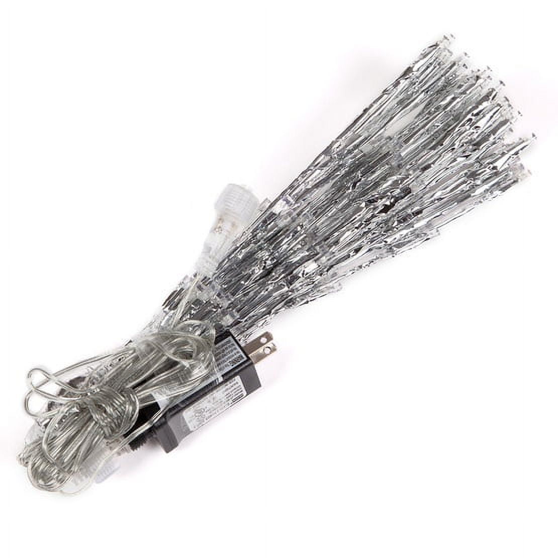 Wintergreen Lighting Starburst Lighted Branches Decoration, 18", Silver with Warm White LED Twinkle Lights, Plug-in