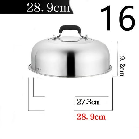 

Homeex Stainless Steel Heightened Round Household Wok High Arch Cover 16 Style