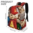 thumbnail image 3 of Alvin y las Ardillas-theme Backpack, Campus style schoolbag Bookbag with Adjustable Shoulder Straps And Large Zip Compartment, Unisex Travel Bags.42x30x15cm, 3 of 6