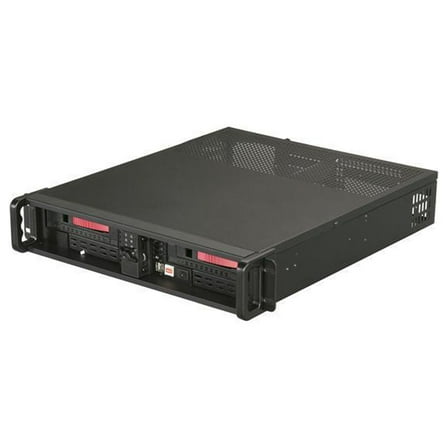 iStarUSA D200ND-2T7SA-RD Red Steel 2U Rackmount Compact Stylish Server Case with Rails