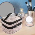 thumbnail image 4 of Neceser de maquillaje de transporte Contenedor de almacenamiento capacidad Cremallera doble Bolsa de lavado impermeable para accesorio Rosado Yinane Neceser de viaje, 4 of 7