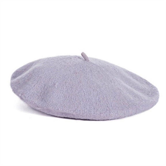 ZGRBOU Classic French Beret Hat for Women Width Wool Beret Hats Fashion Fall Winter Warm Solid Color Hat