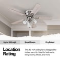thumbnail image 4 of Open Box Portage Bay Renton Ceiling Fan, Quiet Reversible Motor, 42 Inches, 4 of 11