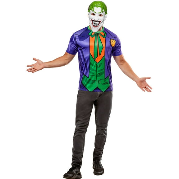 DC Comics The Joker Ben Cooper Costume Set for Adults by Rubies, Men's One Size