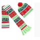 thumbnail image 1 of Conjunto de gorro y bufanda de punto navideño europeo y americano con luces LED de colores gorro de lana cálido para invierno, 1 of 5
