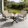 thumbnail image 6 of Outdoor Patio Cushion Covers 4 Pack Solid Color Patio Chair Cushion Covers with Ties and Zipper Light Khaki Waterproof Outdoor Seat Cushion Covers for Patio Furniture 22"x22", 6 of 9