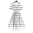 thumbnail image 5 of LIaqionyy Dresses for Women Summer Fashion Casual Short Sleeve V Neck Flowy Elegant Dress Vacation Sundress, 5 of 7