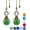 Green, variant on 2Pcs Ceiling Fan Pull Chain Light Pull Chain Pull String Light Fixture Ceiling Fan Pull Chain Ornaments, 38cm/14.96inch