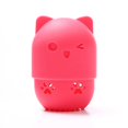 thumbnail image 1 of Estuche para guardar huevos de maquillaje de belleza, funda protectora portátil de silicona para viajes, caja de almacenamiento a prueba de polvo Meow puff, 1 of 6