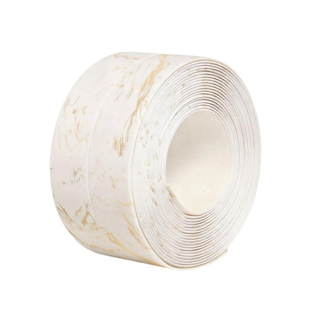 Kitchen & Bath Tape Caulk Strip 1.5 Inch 10.5 Ft PVC Self Adhesive Waterproof Caulking Sealing Tape Decorative Sealant Trim for Kitchen Sink Toilet Bathroom Shower and Bathtub (GoldCrack3.2M)
