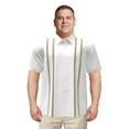 thumbnail image 6 of Havanera Men's and Big Men's Front Panel Point Collar Short Sleeve Button-Down Shirt, Sizes S-5XL, 6 of 8