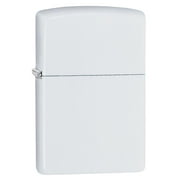 Angle View: Zippo Classic White Matte Pocket Lighter