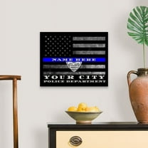 Houston Police Officer Thin blue Line Flag Gift Art
