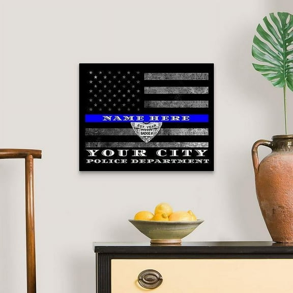 Atlanta Police Officer Thin blue Line Flag Gift Art