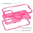 thumbnail image 3 of for iPhone 15 Plus Magnetic Case, Compatible with Mag-Safe, Shockproof Military-Grade Drop Protection, Yellowing Resistant, Magnetic Case with Detachable Side Key for iPhone 15 Plus, Pink, 3 of 14