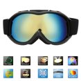 thumbnail image 4 of Gafas de esquí negras antivaho de doble capa con protección UV y resistentes al viento para aventuras seguras en deportes de nieve, 4 of 8