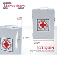 thumbnail image 3 of Botiquín primeros auxilios grande metálico blanco con cerradura 34x25x7cm pintura electrostática para pared KARLEN Gamo Black Shadow, 3 of 5