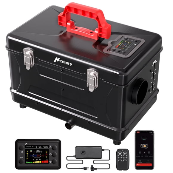 Calefactor diésel HCALORY 8 kW 5 L tipo caja portátil 110 V/12/24 V