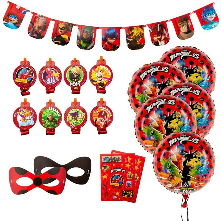 Miraculous Ladybug 5 Banner Cat Nior Kids Party Decorations Supplies Mighty Mojo