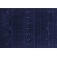 thumbnail image 1 of Ahgly Company Indoor Rectangle Abstract Blue Contemporary Area Rugs, 2' x 5', 1 of 4