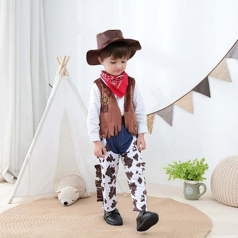 Cowboy Costume for Kids,Boys Halloween Party Dress Up,Role Play and