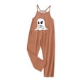 thumbnail image 5 of Zwiiyzr Girls' Casual Halloween Sleeveless Jumpsuits Spaghetti Strap Loose Overalls Pants Casual Long Romper with Pockets 5-14Y Multicolor, 5 of 6