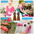 thumbnail image 5 of Uxcell Long Gardening Gloves, Cowhide Leather Rose Pruning Garden Glove Thorn Proof Brown L, 5 of 5