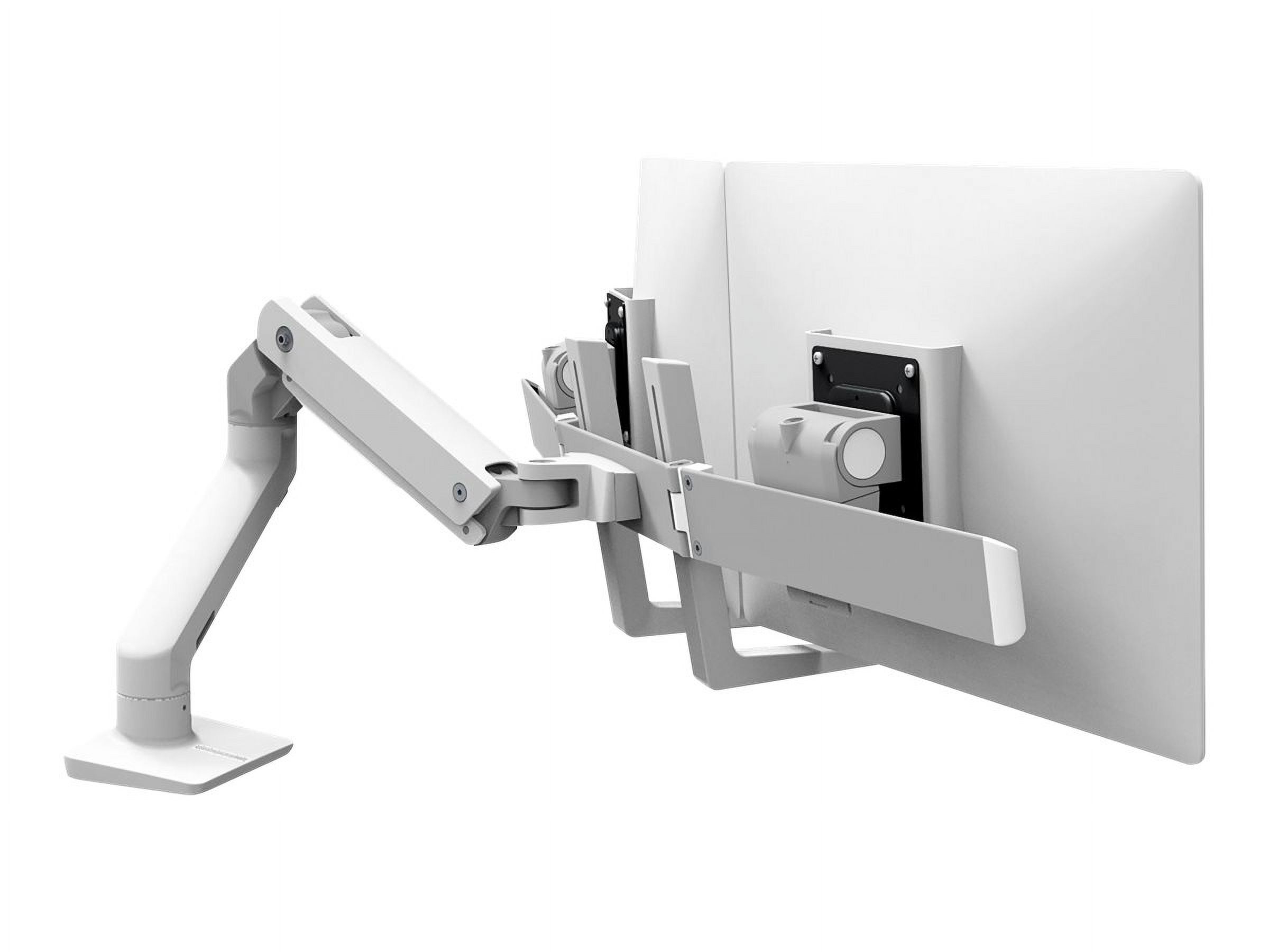 Ergotron 45-476-216 HX Desk Dual Monitor Arm Mounting Kit, Bright White - image 4 of 10