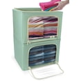 thumbnail image 4 of Boîte de Rangement avec Fenêtre Teal - Lot de 2, 4 of 10