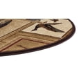 thumbnail image 5 of Novelty Area Rug (7'10'' Round) Lodge Ivory, Crimson Indoor Round Easy to Clean, 5 of 6