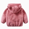 thumbnail image 4 of Staki Toddler Fleece Jacket Winter Coat Boys Hooded Fleece Warm Outwear 3D Ear Padded Zipper Jacket With Pockets 0-24M(Blue,18-24 Months), 4 of 4