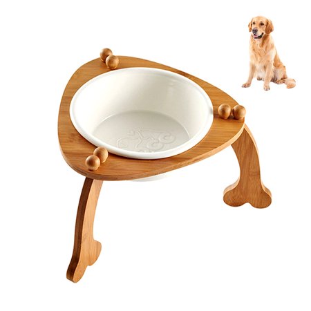 Petacc Elevated Dog Bowl Ceramic Pet Bowl Raised Pet Water Bowls