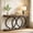 Brown Black, variant on Fnova 55" Console Table, Modern Entryway Table with Geometric Metal Frame, Faux Marble Narrow Long Sofa Table for Living Room, Entrance, Hallway