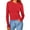 Red, variant on Womens Crew Neck Tops Long Sleeve T Shirt Slim Fitted Plain Tees Knitted Stripe Tee Y2K Going Out Shirt Basic Classic Clothings Summer