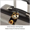 thumbnail image 3 of Square 2Pack PU Leather Panda Sunflower Cruise Luggage Tag with Privacy Cover and Name ID Tag for Travel Handbags Backpacks Luggage Tags, 3 of 6