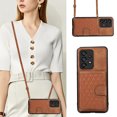 thumbnail image 6 of Phone Case for Samsung Galaxy A53 5G, Stylish Wallet Cover with Credit Card Holder Crossbody Strap Magnetic Closure Kickstand PU Leather Drop Protective Phone Case for Samsung Galaxy A53 5G - Brown, 6 of 7