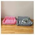 thumbnail image 6 of JTAOT Pet Couch Bed, Trendy Striped Faux Lambswool Double Layer Dog & Cat Sofa Bed, Fluffy Cat Couch with Non-Slip Bottom, Cute Small Cat Dog Bed for Indoor - 25.6 * 15.7 * 11.8 Inch (), 6 of 6