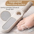 thumbnail image 3 of 2-in-1 Foldable Foot File with Toe Gap Cleaner, Upgarde Nano Glass Foot File & Toe Callus Remover, Portable Feet Cleaner for Home Travel Pedicure (Gray), 3 of 8