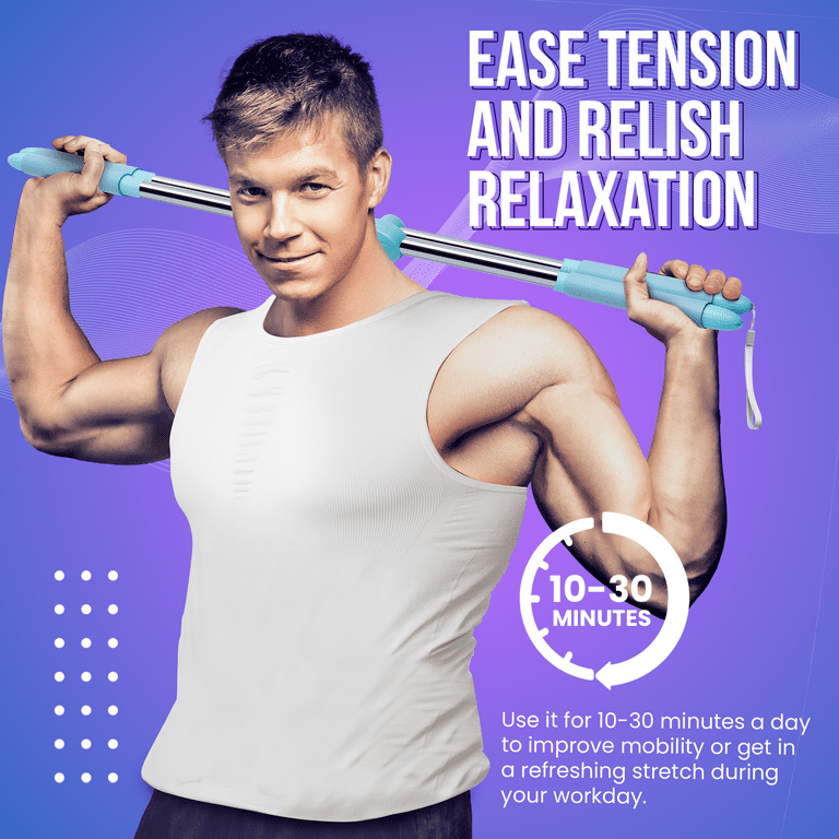 Ayvan Back Straightener Posture Corrector Device Hunchback Corrector with Carry Bag for Easy Portability Comfort Padded Yoga Stick Posture