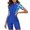 Blue, variant on Swimsuit for Women Short Sleeve Rash Guard Printed Zipper Surfing Workout Clothes for Women,Black,XL