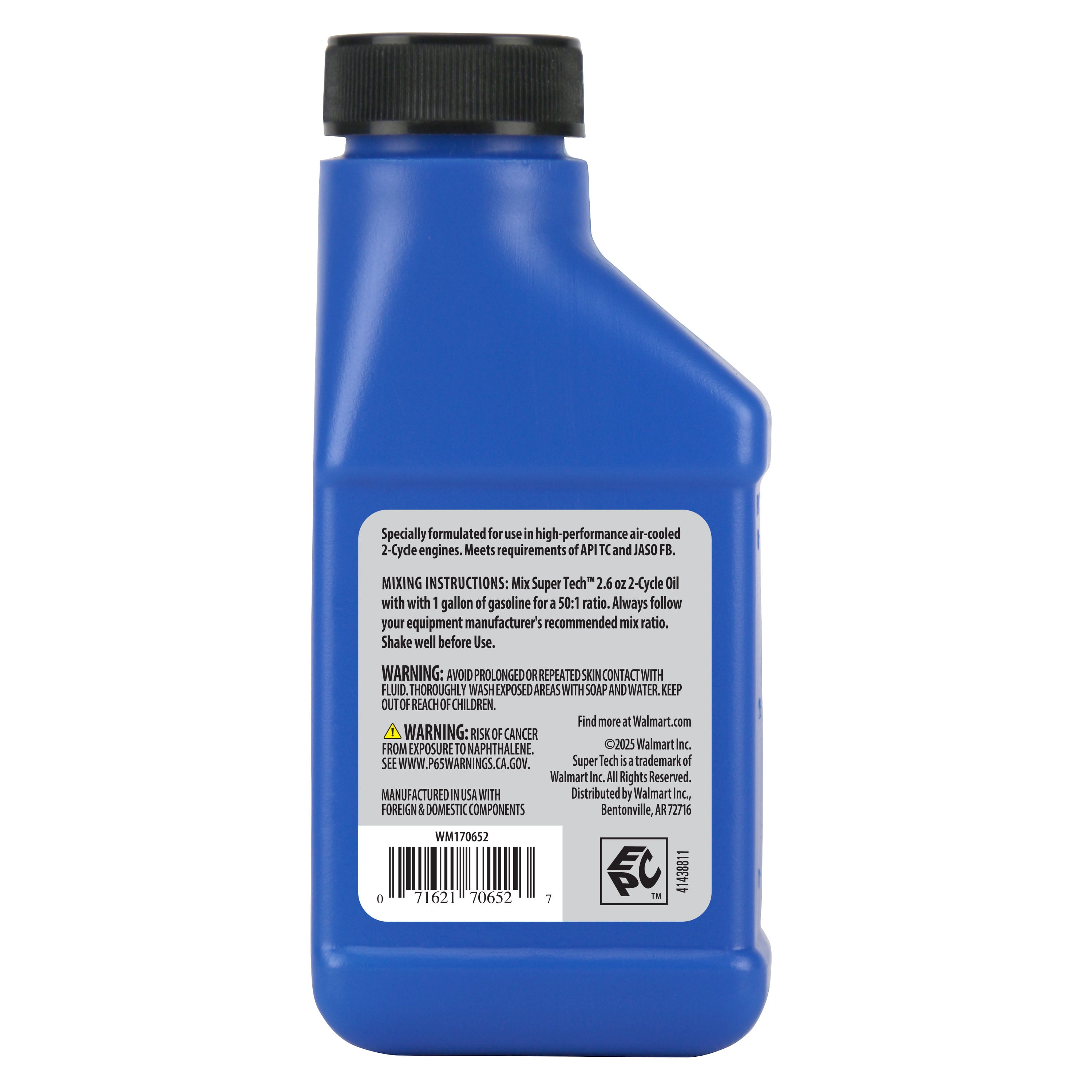Super Tech Semi Synthetic 2.6oz 2-Cycle Lubricating Oil