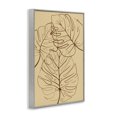 thumbnail image 2 of Stupell Industries Traditional Autumn Monstera Leaf Contour Gray Framed Giclee Art, 16 x 24, by Martina Pavlova, 2 of 8