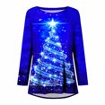 thumbnail image 5 of Pntutb Camiseta holgada con estampado navideño para mujer Cuello redondo Manga larga Pntutb Pntutb-4678, 5 of 5