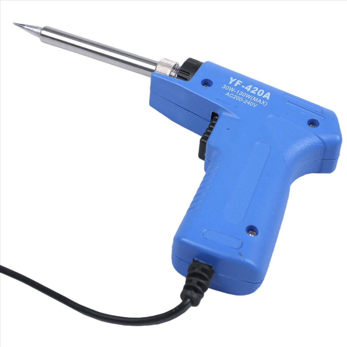 2X 220V 30W-130W Professional Stainless Dual Power Quick Heat-Up Adjustable Welding Electric Soldering Iron Tool US Plug,2 x Welding Electric Soldering Iron gun,blue & black